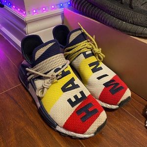 blue and yellow human race